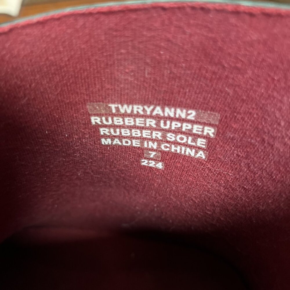 Tommy Hilfiger TWRYANN2 Plaid Rubber Ankle Rain Boots Size 7 - Picture 6 of 6